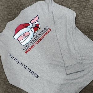Vineyard Vines Boys Long Sleeve Santa Whale Tee XL